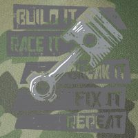 Build Race Break Fix It Repeat Auto Mechanic Legacy Tie Dye Trucker Hat