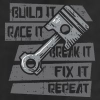 Build Race Break Fix It Repeat Auto Mechanic Cool Comfort Performance Bucket Hat