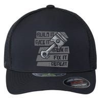 Build Race Break Fix It Repeat Auto Mechanic Flexfit Unipanel Trucker Cap