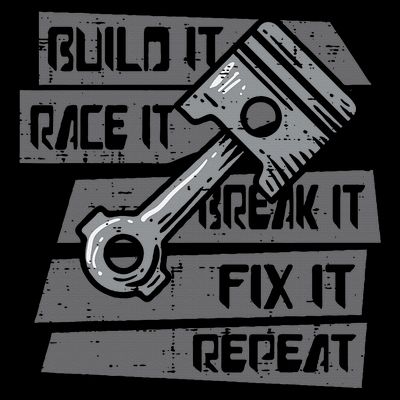 Build Race Break Fix It Repeat Auto Mechanic T-Shirt