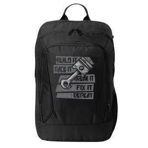 Build Race Break Fix It Repeat Auto Mechanic City Backpack