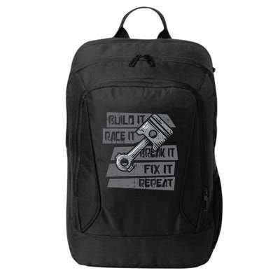 Build Race Break Fix It Repeat Auto Mechanic City Backpack