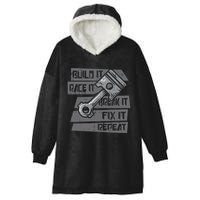 Build Race Break Fix It Repeat Auto Mechanic Hooded Wearable Blanket