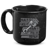 Build Race Break Fix It Repeat Auto Mechanic 15oz Campfire Ceramic Mug