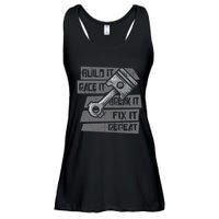 Build Race Break Fix It Repeat Auto Mechanic Ladies Essential Flowy Tank