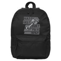 Build Race Break Fix It Repeat Auto Mechanic 16 in Basic Backpack