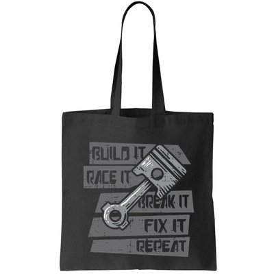 Build Race Break Fix It Repeat Auto Mechanic Bag