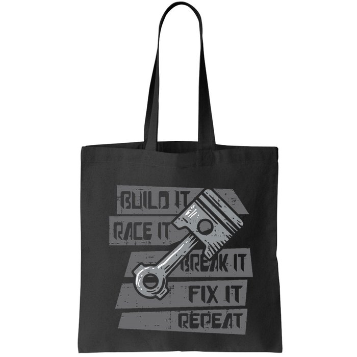 Build Race Break Fix It Repeat Auto Mechanic Bag
