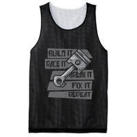 Build Race Break Fix It Repeat Auto Mechanic Mesh Reversible Basketball Jersey Tank