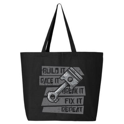 Build Race Break Fix It Repeat Auto Mechanic 25L Jumbo Tote