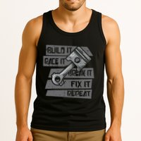 Build Race Break Fix It Repeat Auto Mechanic Tank Top