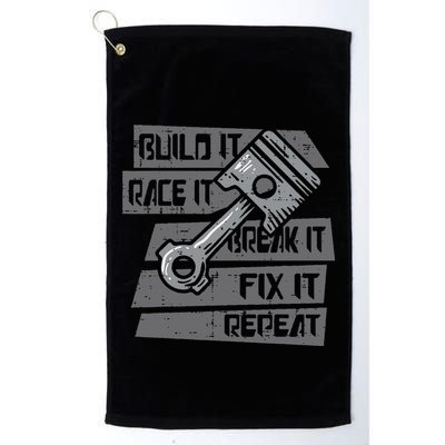 Build Race Break Fix It Repeat Auto Mechanic Golf Towel