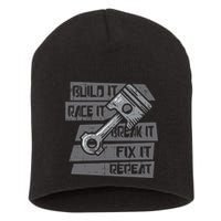 Build Race Break Fix It Repeat Auto Mechanic Short Acrylic Beanie