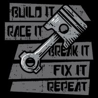 Build Race Break Fix It Repeat Auto Mechanic Wool Snapback Cap