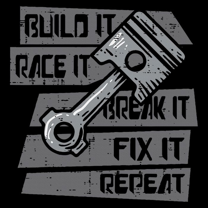 Build Race Break Fix It Repeat Auto Mechanic Wool Snapback Cap