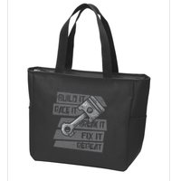 Build Race Break Fix It Repeat Auto Mechanic Zip Tote Bag