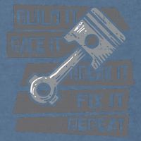Build Race Break Fix It Repeat Auto Mechanic Garment-Dyed Sweatshirt