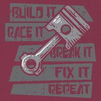 Build Race Break Fix It Repeat Auto Mechanic 16oz Travel Tumbler