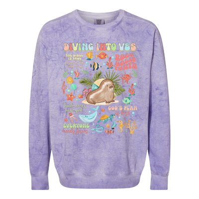 Breaker Rock Beach GodS Rock Solid Vbs 2024 Gift Colorblast Crewneck Sweatshirt