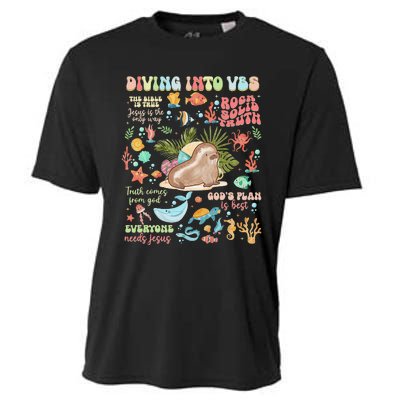 Breaker Rock Beach GodS Rock Solid Vbs 2024 Gift Cooling Performance Crew T-Shirt