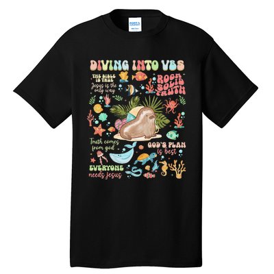 Breaker Rock Beach GodS Rock Solid Vbs 2024 Gift Tall T-Shirt