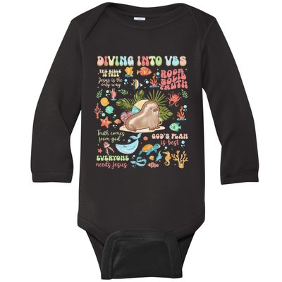 Breaker Rock Beach GodS Rock Solid Vbs 2024 Gift Baby Long Sleeve Bodysuit