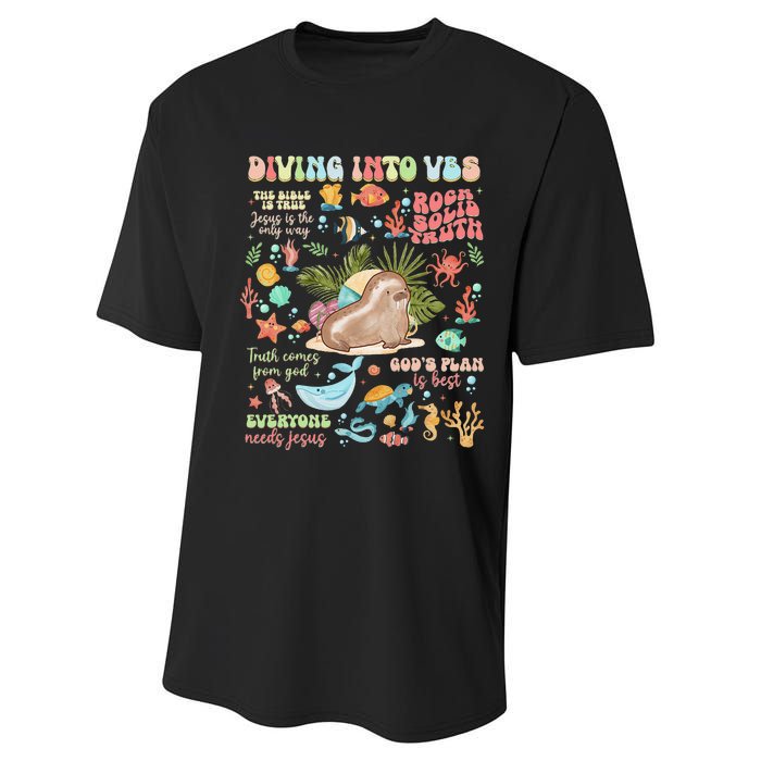 Breaker Rock Beach GodS Rock Solid Vbs 2024 Gift Performance Sprint T-Shirt