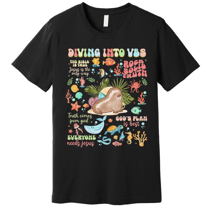 Breaker Rock Beach GodS Rock Solid Vbs 2024 Gift Premium T-Shirt