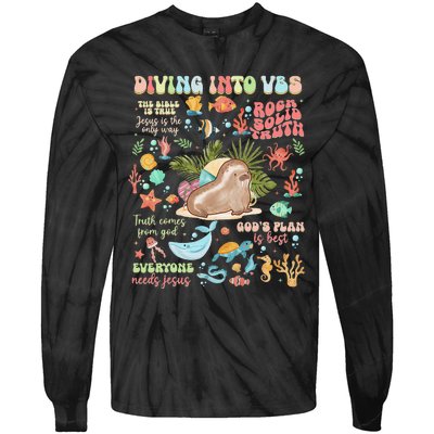 Breaker Rock Beach GodS Rock Solid Vbs 2024 Gift Tie-Dye Long Sleeve Shirt