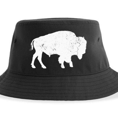 Buffalo Retro Bison Animal Lover Sustainable Bucket Hat