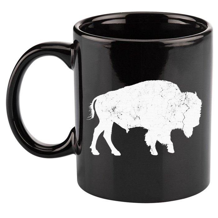 Buffalo Retro Bison Animal Lover 11oz C Handle Ceramic Mug