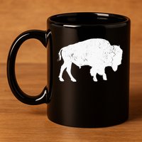 Buffalo Retro Bison Animal Lover 11oz C Handle Ceramic Mug