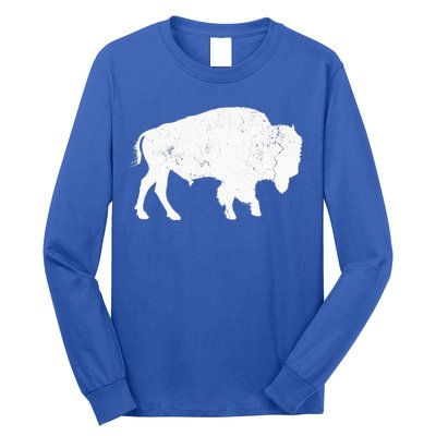Buffalo Retro Bison Animal Lover Long Sleeve Shirt