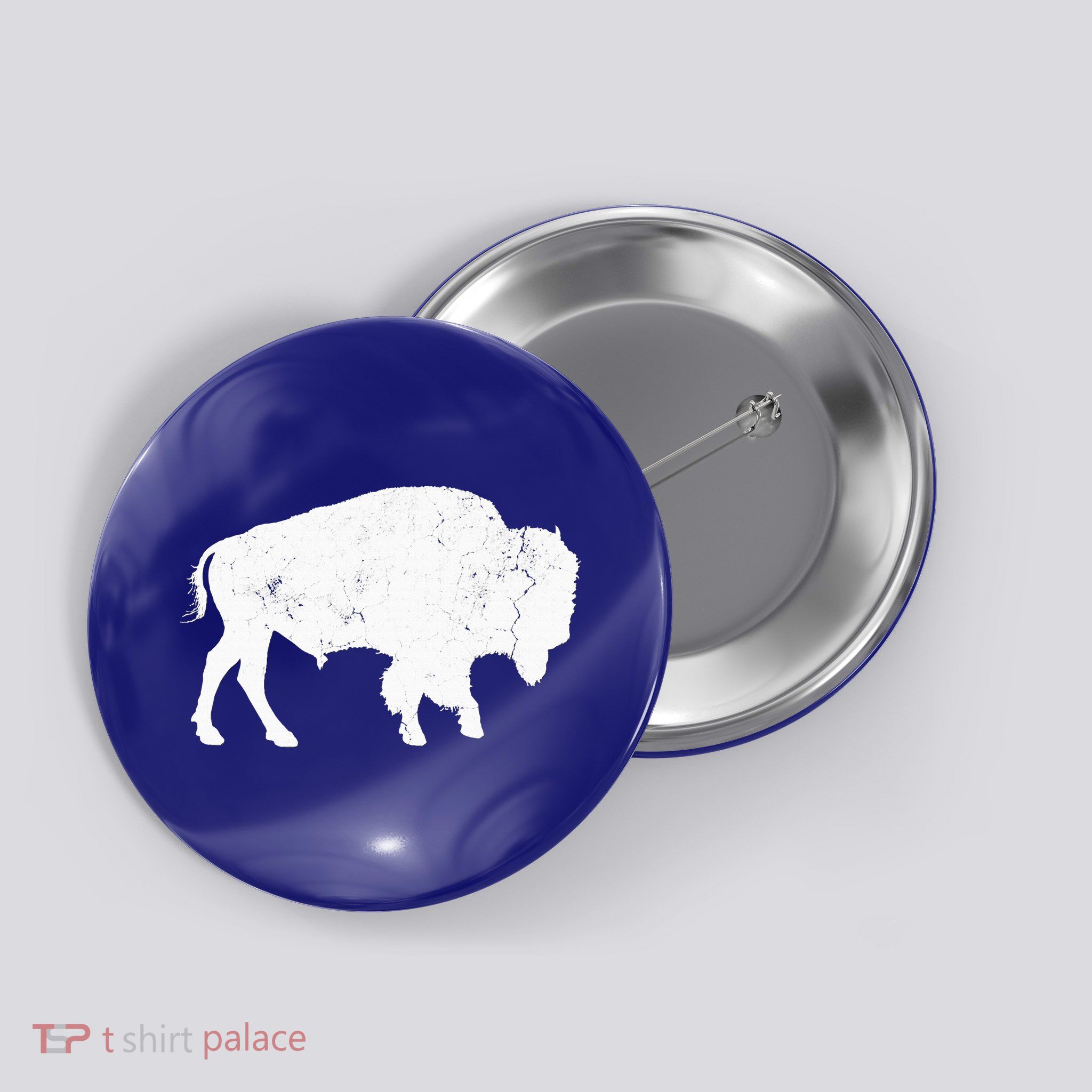 Buffalo Retro Bison Animal Lover Button