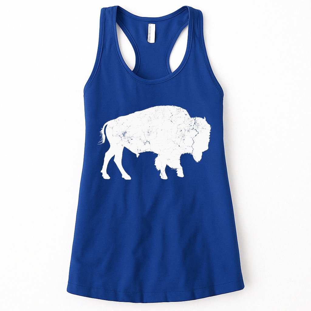 Buffalo Retro Bison Animal Lover Womens Tank Top