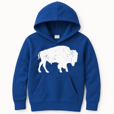 Buffalo Retro Bison Animal Lover Kids Hoodie
