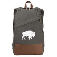 Buffalo Retro Bison Animal Lover Cotton Canvas Backpack