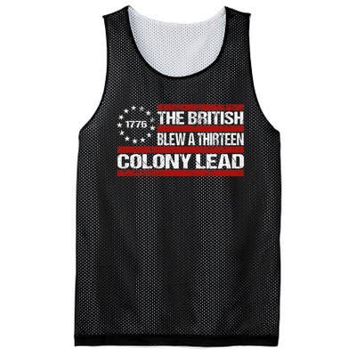 Betsy Ross Blew British Lead Funny 13 Colony July 4th Mesh Reversible Basketball Jersey Tank