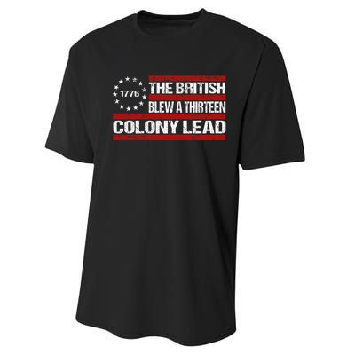 Betsy Ross Blew British Lead Funny 13 Colony July 4th Performance Sprint T-Shirt