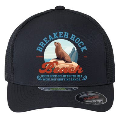 Breaker Rock Beach GodS Rocksolid Truth Vbs 2024 Gift Flexfit Unipanel Trucker Cap