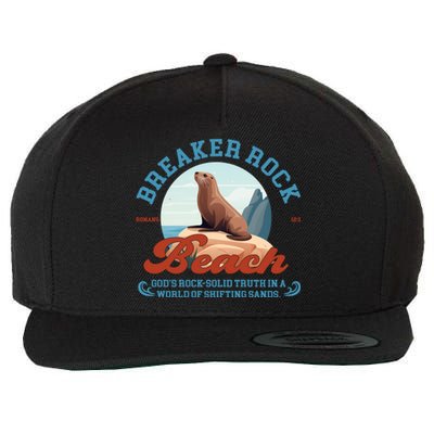 Breaker Rock Beach GodS Rocksolid Truth Vbs 2024 Gift Wool Snapback Cap