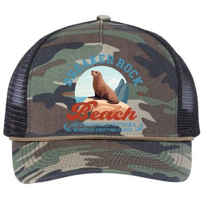 Breaker Rock Beach GodS Rocksolid Truth Vbs 2024 Gift Retro Rope Trucker Hat Cap