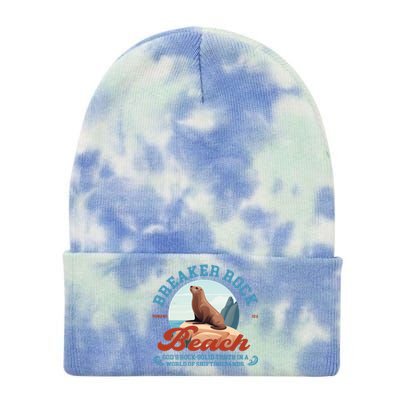 Breaker Rock Beach GodS Rocksolid Truth Vbs 2024 Gift Tie Dye 12in Knit Beanie