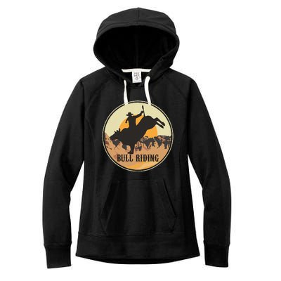 Bull Riding Bullriding Cowboy Western Rodeo Women's Fleece Hoodie