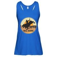 Bull Riding Bullriding Cowboy Western Rodeo Ladies Essential Flowy Tank