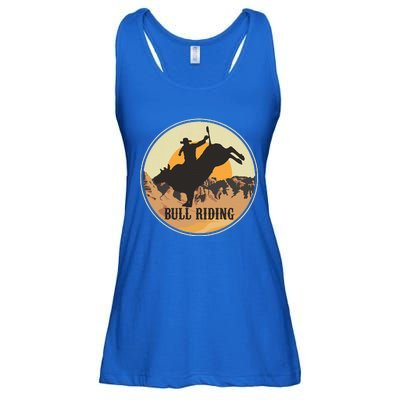 Bull Riding Bullriding Cowboy Western Rodeo Ladies Essential Flowy Tank