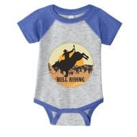 Bull Riding Bullriding Cowboy Western Rodeo Infant Baby Jersey Bodysuit