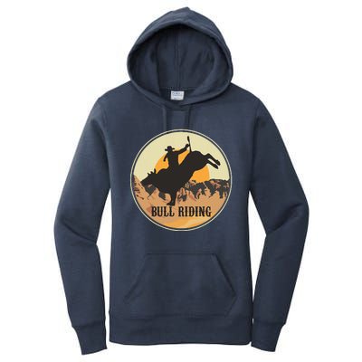 Bull Riding Bullriding Cowboy Western Rodeo Women's Pullover Hoodie