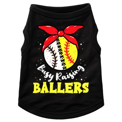 Busy Raising Ballers Softball Baseball Mom Women Doggie Tank