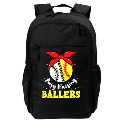 Busy Raising Ballers Softball Baseball Mom Women Backpack